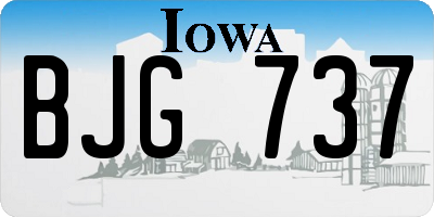 IA license plate BJG737