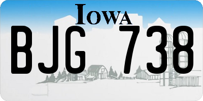IA license plate BJG738