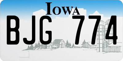 IA license plate BJG774