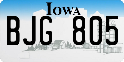 IA license plate BJG805