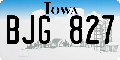 IA license plate BJG827