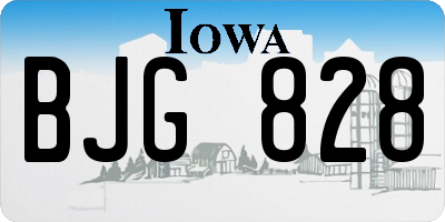 IA license plate BJG828