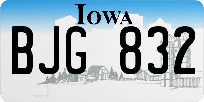 IA license plate BJG832