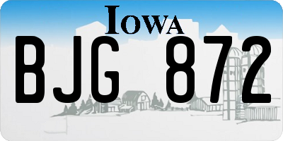 IA license plate BJG872