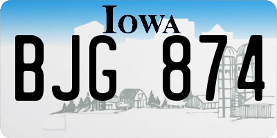 IA license plate BJG874