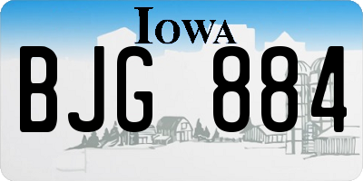 IA license plate BJG884