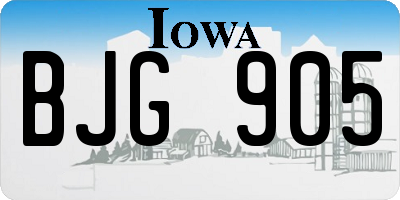 IA license plate BJG905