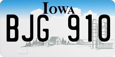 IA license plate BJG910