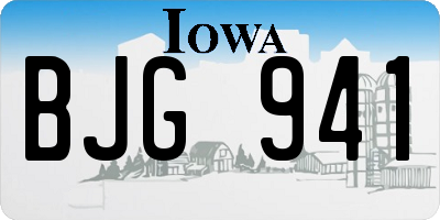 IA license plate BJG941