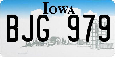 IA license plate BJG979