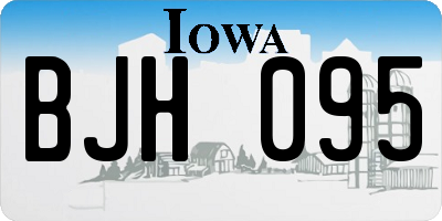 IA license plate BJH095