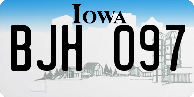 IA license plate BJH097