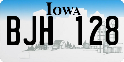 IA license plate BJH128