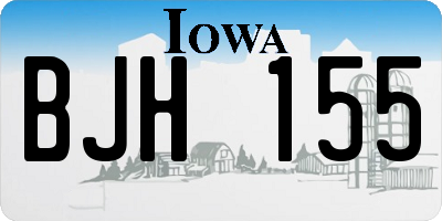 IA license plate BJH155