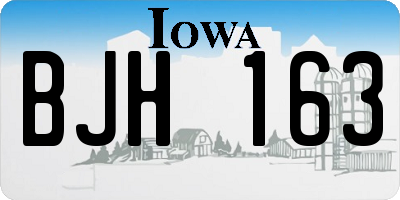 IA license plate BJH163