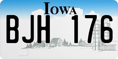 IA license plate BJH176