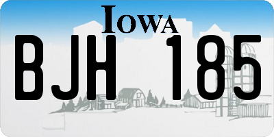 IA license plate BJH185