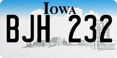 IA license plate BJH232
