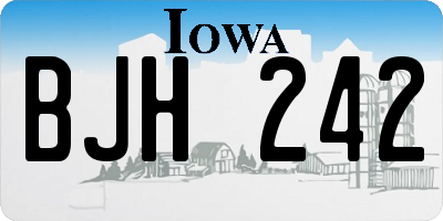 IA license plate BJH242