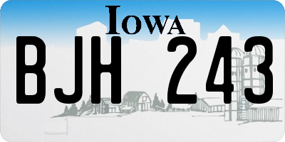 IA license plate BJH243