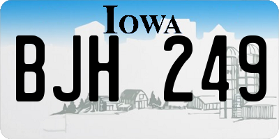 IA license plate BJH249