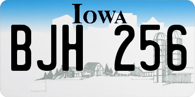 IA license plate BJH256