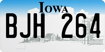 IA license plate BJH264