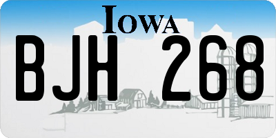 IA license plate BJH268