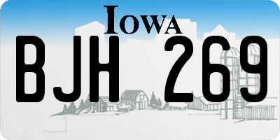 IA license plate BJH269