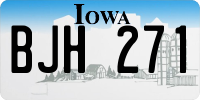 IA license plate BJH271