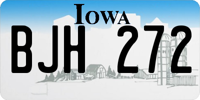 IA license plate BJH272