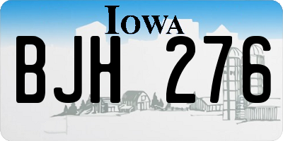 IA license plate BJH276