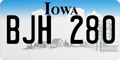IA license plate BJH280