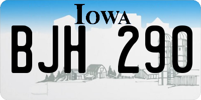 IA license plate BJH290