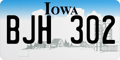 IA license plate BJH302