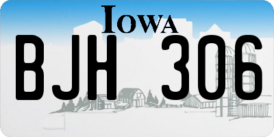 IA license plate BJH306