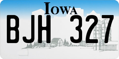 IA license plate BJH327