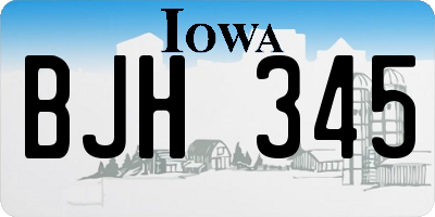 IA license plate BJH345