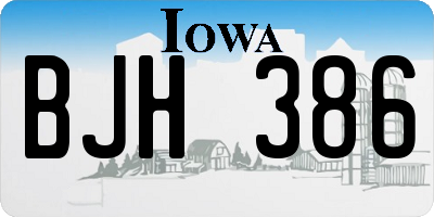 IA license plate BJH386