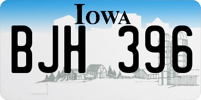 IA license plate BJH396