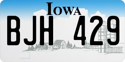 IA license plate BJH429