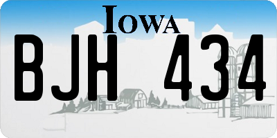 IA license plate BJH434
