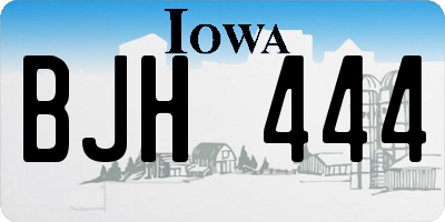 IA license plate BJH444