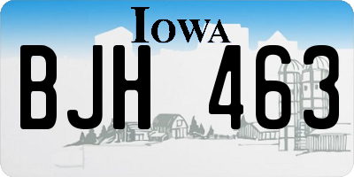IA license plate BJH463