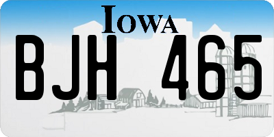 IA license plate BJH465