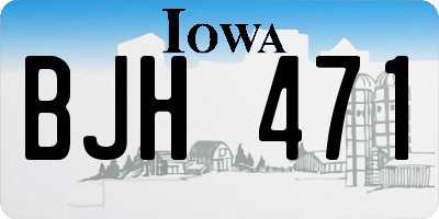 IA license plate BJH471