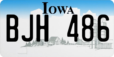 IA license plate BJH486