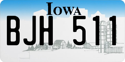 IA license plate BJH511