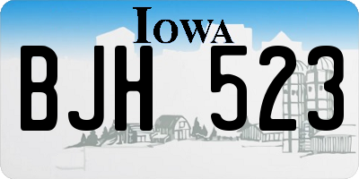 IA license plate BJH523