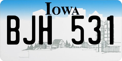 IA license plate BJH531